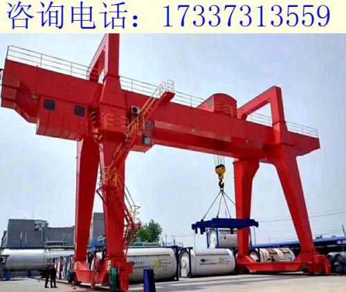 山東泰安雙梁門式起重機廠家 雙梁龍門吊軌道的安裝